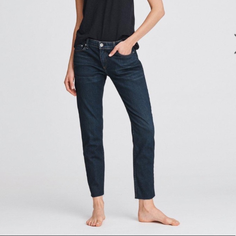 Rag & Bone DRE Low-Rise Slim Boyfriend Jeans